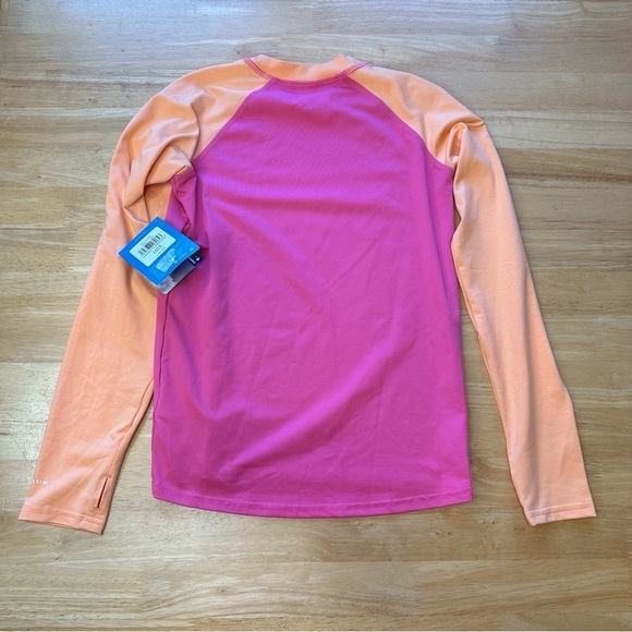 Columbia Girls Omni-Shade Long Sleeve Pink And Orange M Medium 10/12 NWT - Picture 2 of 12